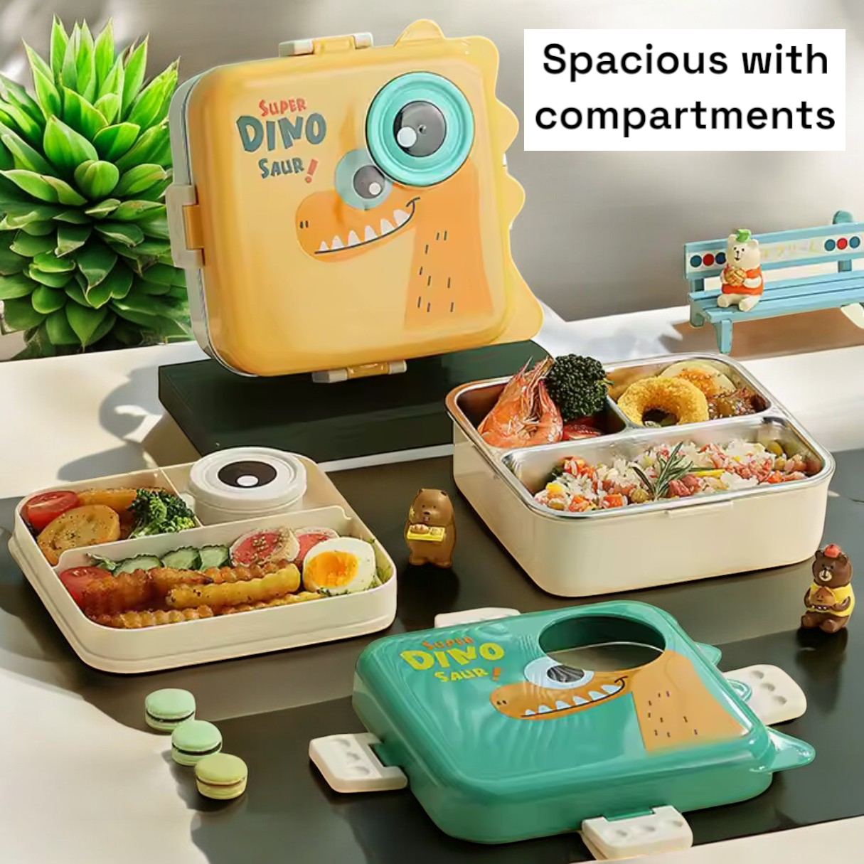 Bento Dino  - Green